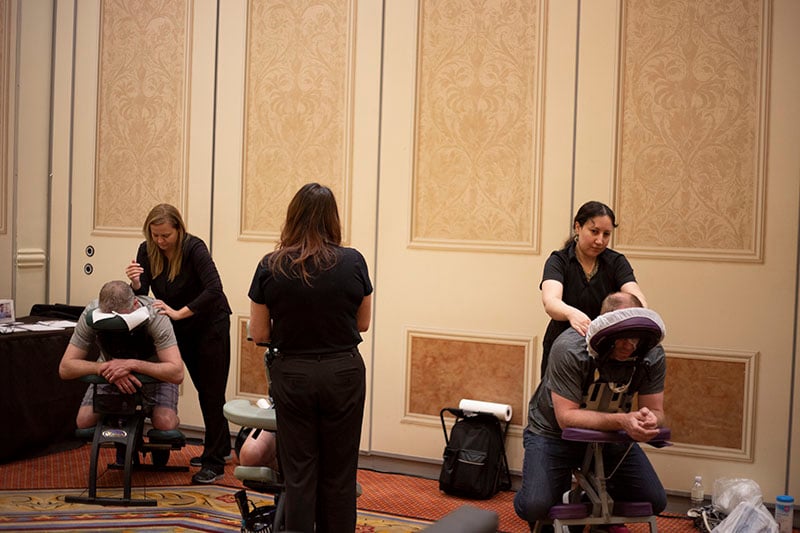ISC West, massage, avantguard relax event